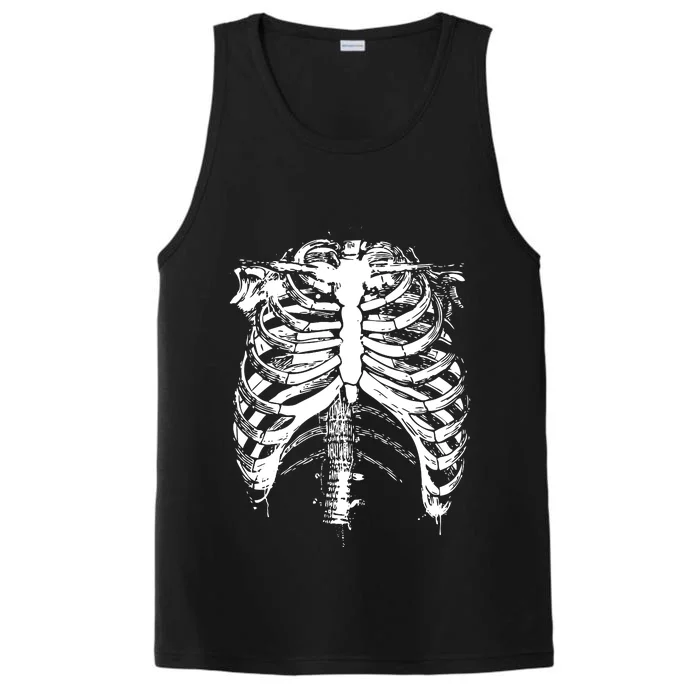 Cool Skeleton Costume Halloween Performance Tank