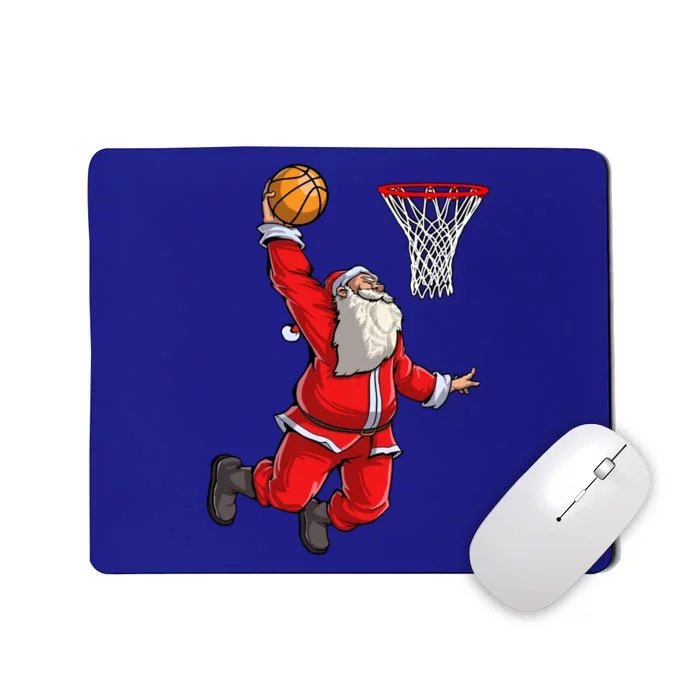 Christmas Santa Claus Dunking A Basketball Boys Xmas Gift Mousepad