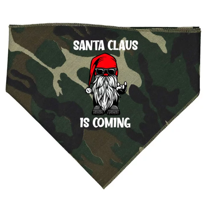 Cool Santa Claus Is Coming Christmas Cool Gift USA-Made Doggie Bandana