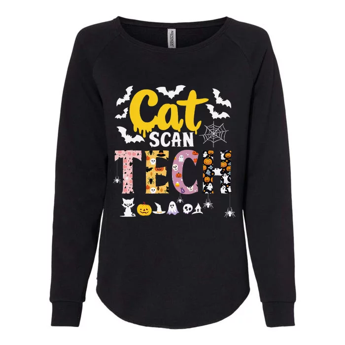 Cat Scan Ct Rad Tech Halloween Costume Spider Fly Bat Spooky Womens California Wash Sweatshirt