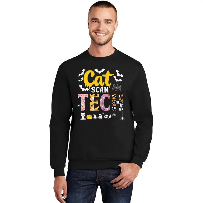 Cat Scan Ct Rad Tech Halloween Costume Spider Fly Bat Spooky Tall Sweatshirt