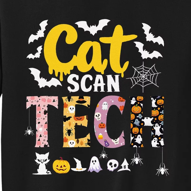 Cat Scan Ct Rad Tech Halloween Costume Spider Fly Bat Spooky Tall Sweatshirt