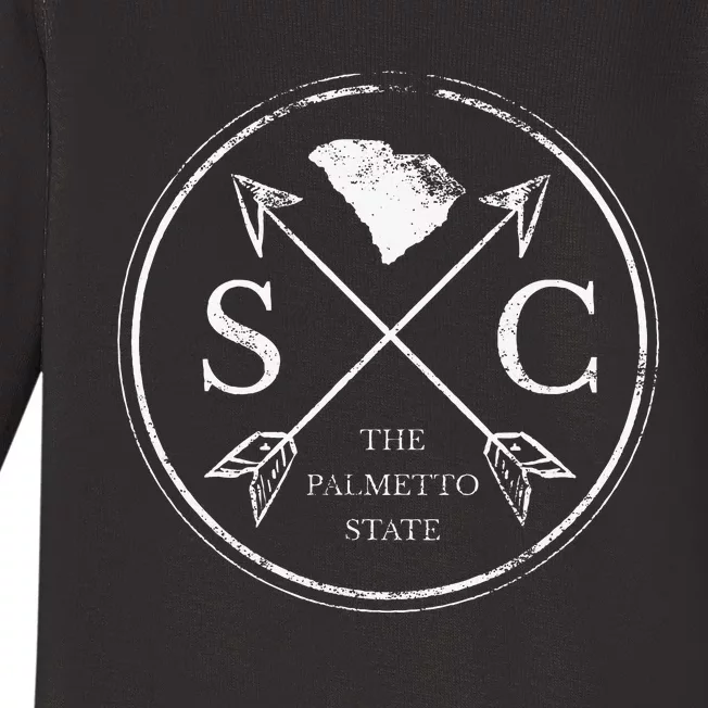 Cute South Carolina Sc The Palmetto State Baby Long Sleeve Bodysuit