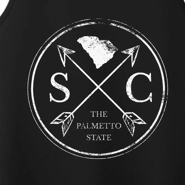 Cute South Carolina Sc The Palmetto State Performance Tank