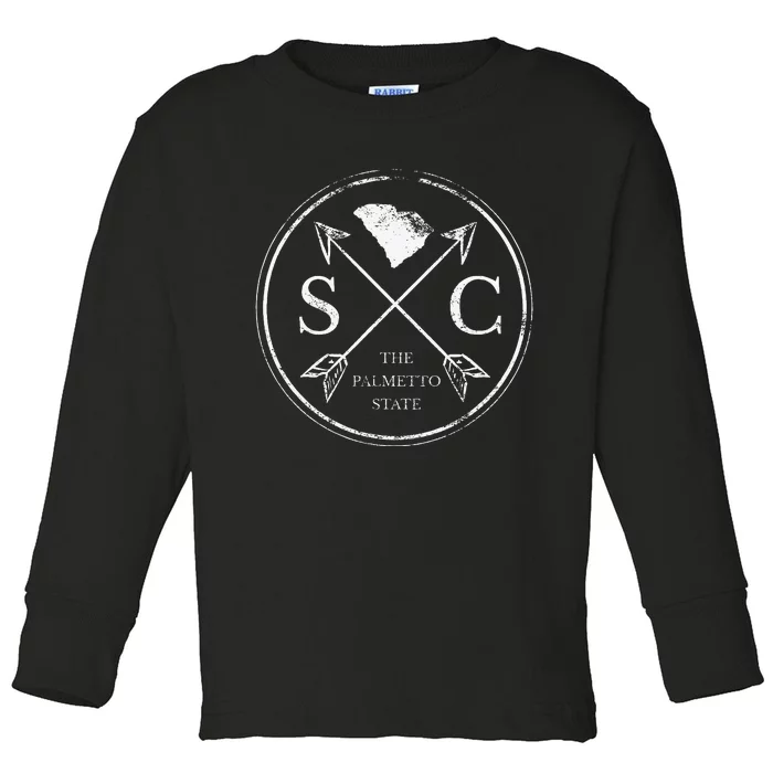 Cute South Carolina Sc The Palmetto State Toddler Long Sleeve Shirt