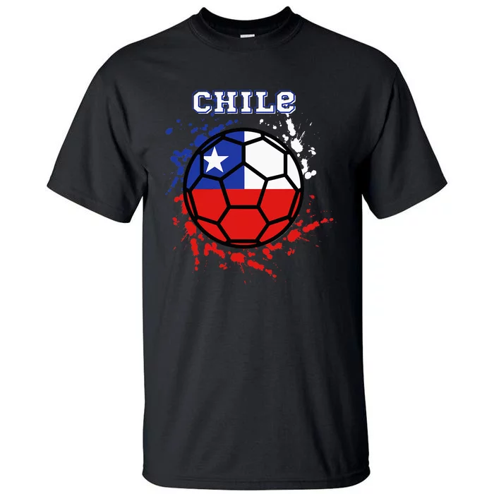 Chile Soccer Chilean Flag Futbol Fan Jersey Tall T-Shirt