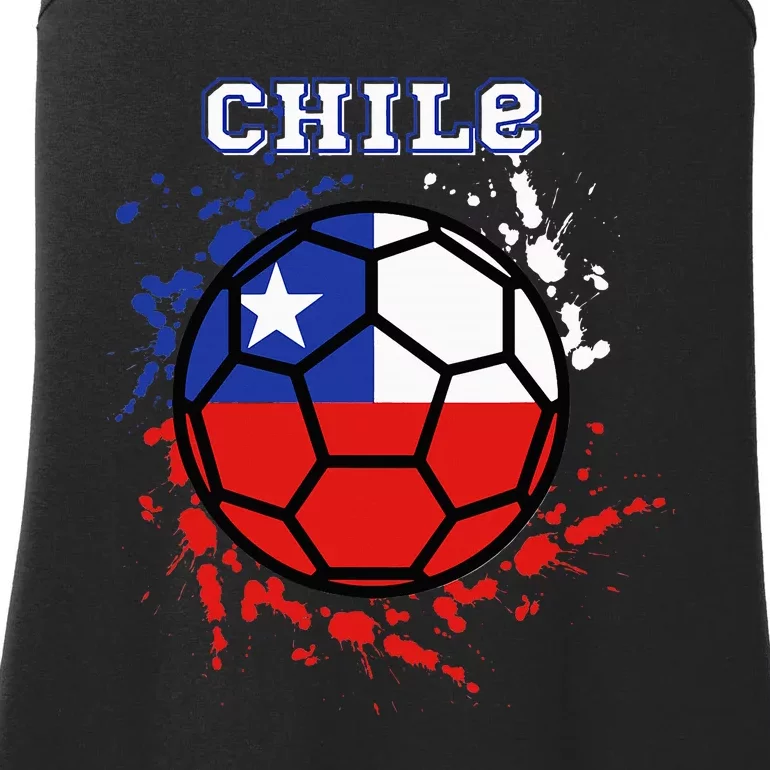 Chile Soccer Chilean Flag Futbol Fan Jersey Ladies Essential Tank