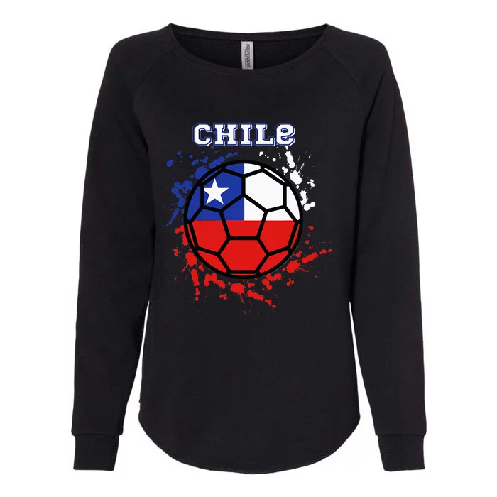 Chile Soccer Chilean Flag Futbol Fan Jersey Womens California Wash Sweatshirt