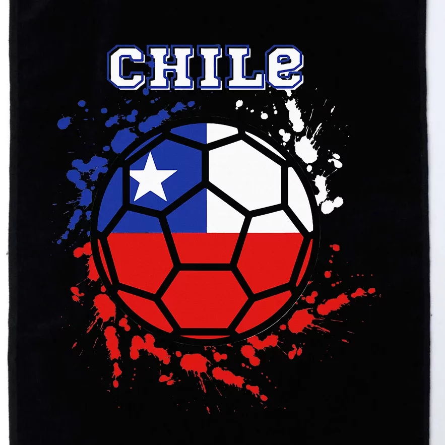 Chile Soccer Chilean Flag Futbol Fan Jersey Platinum Collection Golf Towel