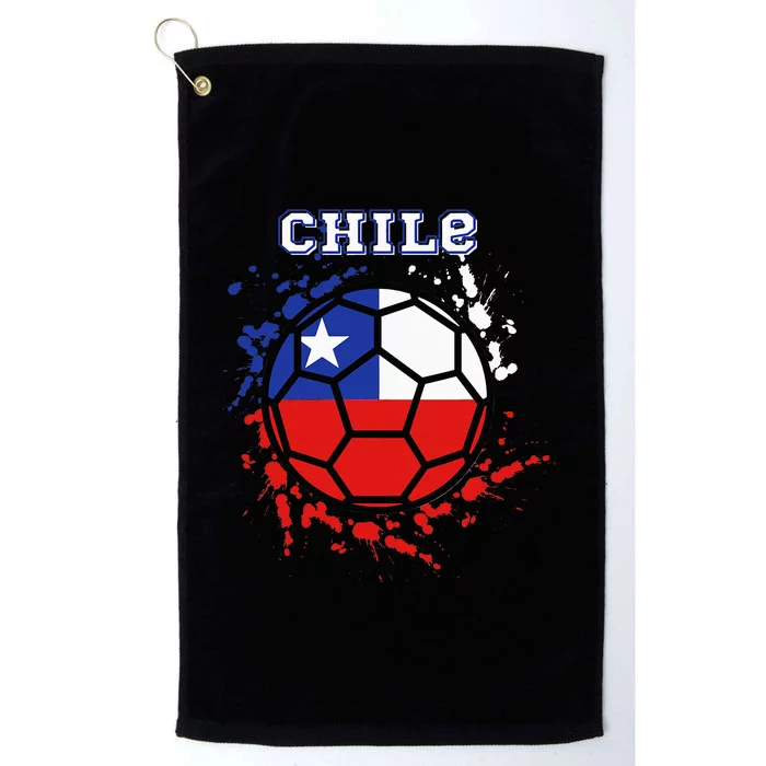 Chile Soccer Chilean Flag Futbol Fan Jersey Platinum Collection Golf Towel