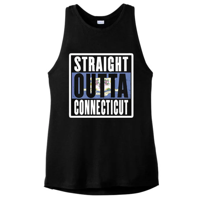 Connecticut State Ct Home State Love Ladies Tri-Blend Wicking Tank