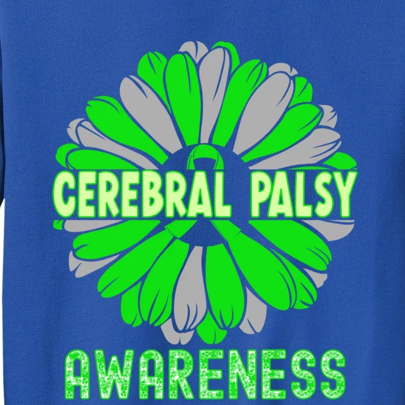 Cute Sunflower Cerebral Palsy Awareness Ribbon Gift Tall Sweatshirt