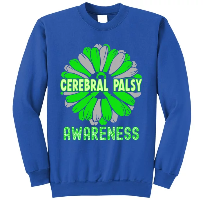 Cute Sunflower Cerebral Palsy Awareness Ribbon Gift Tall Sweatshirt