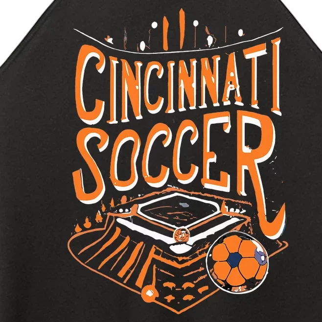 Cincinnati Soccer Cincy Futbol Cool Nati Skyline Women’s Perfect Tri Rocker Tank