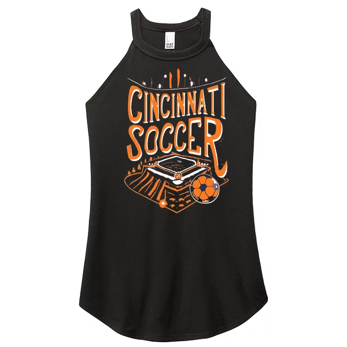 Cincinnati Soccer Cincy Futbol Cool Nati Skyline Women’s Perfect Tri Rocker Tank