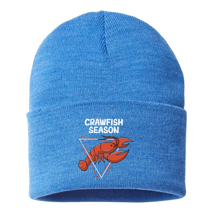 Crawfish Season Cajun Crawfish Boil Love Crayfish Seafood Gift Sustainable Knit Beanie