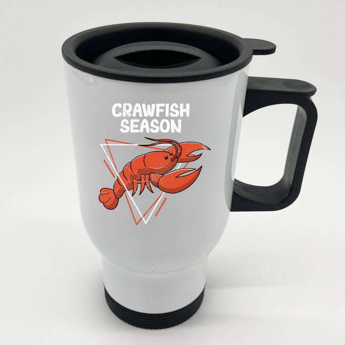 Crawfish Season Cajun Crawfish Boil Love Crayfish Seafood Gift Front & Back Stainless Steel Travel Mug