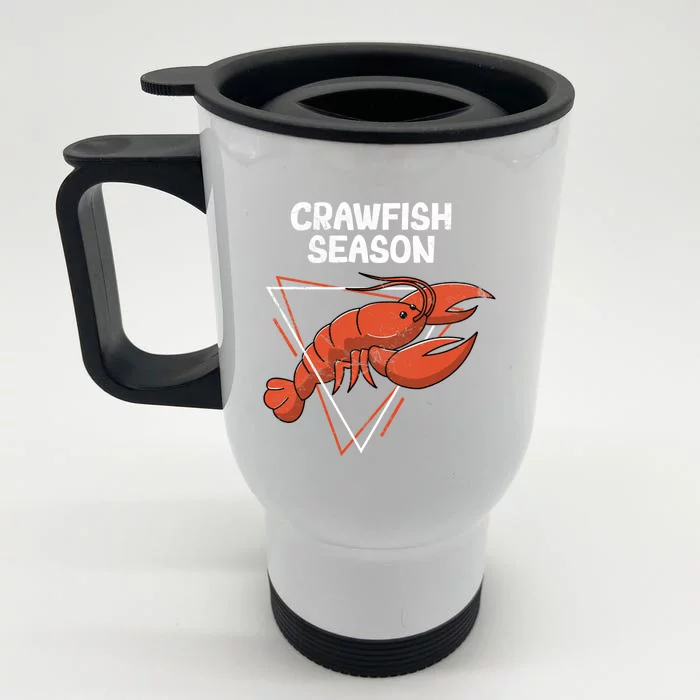 Crawfish Season Cajun Crawfish Boil Love Crayfish Seafood Gift Front & Back Stainless Steel Travel Mug