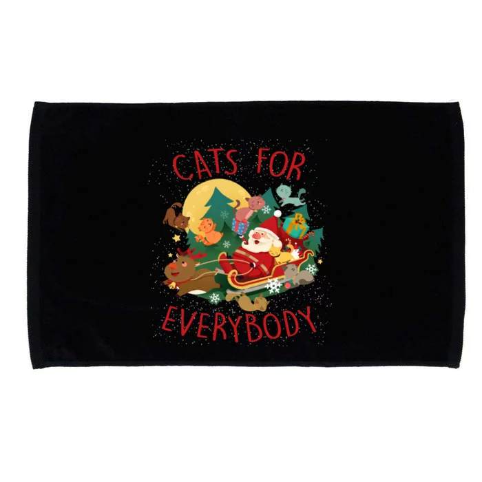 Cute Snow Cats For Everybody Christmas Cute Cat Lover Gift Microfiber Hand Towel