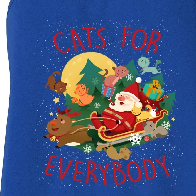 Cute Snow Cats For Everybody Christmas Cute Cat Lover Gift Women's Racerback Tank