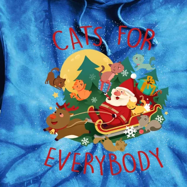 Cute Snow Cats For Everybody Christmas Cute Cat Lover Gift Tie Dye Hoodie