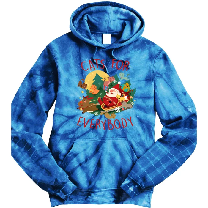 Cute Snow Cats For Everybody Christmas Cute Cat Lover Gift Tie Dye Hoodie