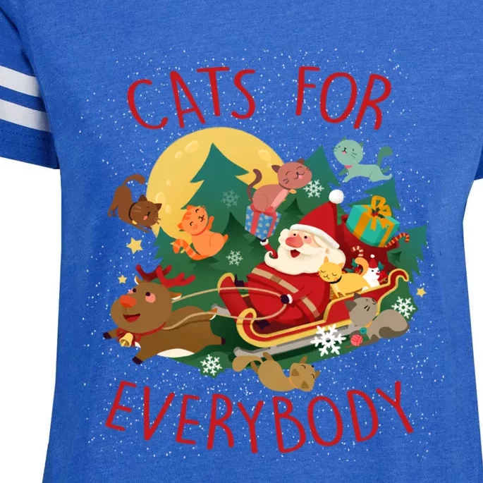 Cute Snow Cats For Everybody Christmas Cute Cat Lover Gift Enza Ladies Jersey Football T-Shirt