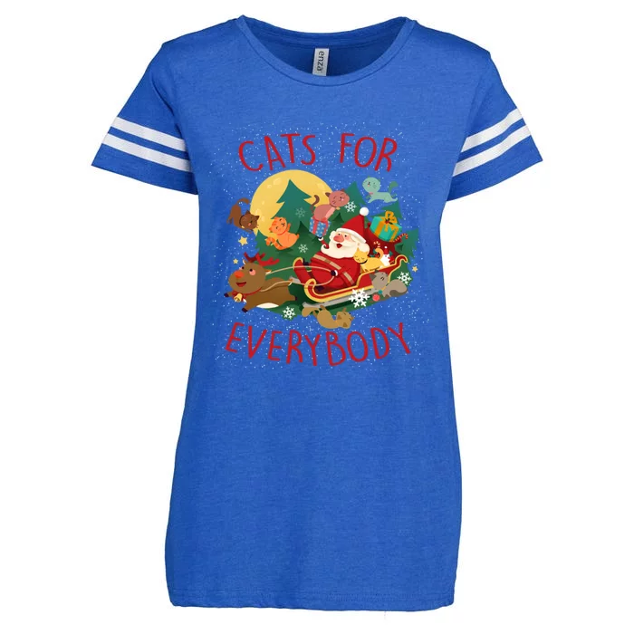 Cute Snow Cats For Everybody Christmas Cute Cat Lover Gift Enza Ladies Jersey Football T-Shirt