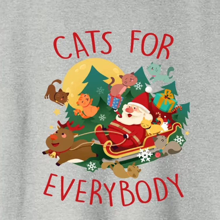 Cute Snow Cats For Everybody Christmas Cute Cat Lover Gift Women's Crop Top Tee