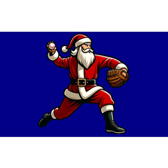 Christmas Santa Claus Baseball Pitcher Teens Xmas Funny Gift Bumper Sticker