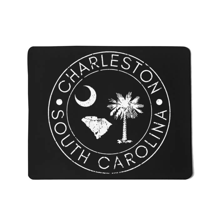 Charleston South Carolina Flag State Map SC Home Vintage Mousepad