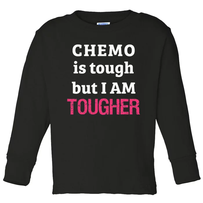 Chemo Support Chemotherapy Care Package Pink Beat Cancer Toddler Long Sleeve Shirt