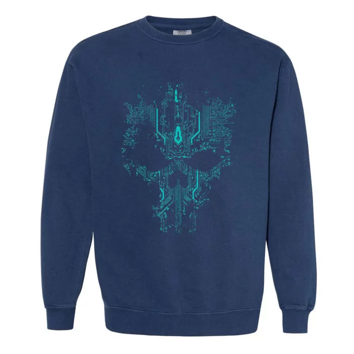 Circuit Skull Garment-Dyed Sweatshirt