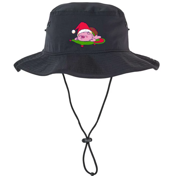 Cute Sleepy Christmas Pig Legacy Cool Fit Booney Bucket Hat