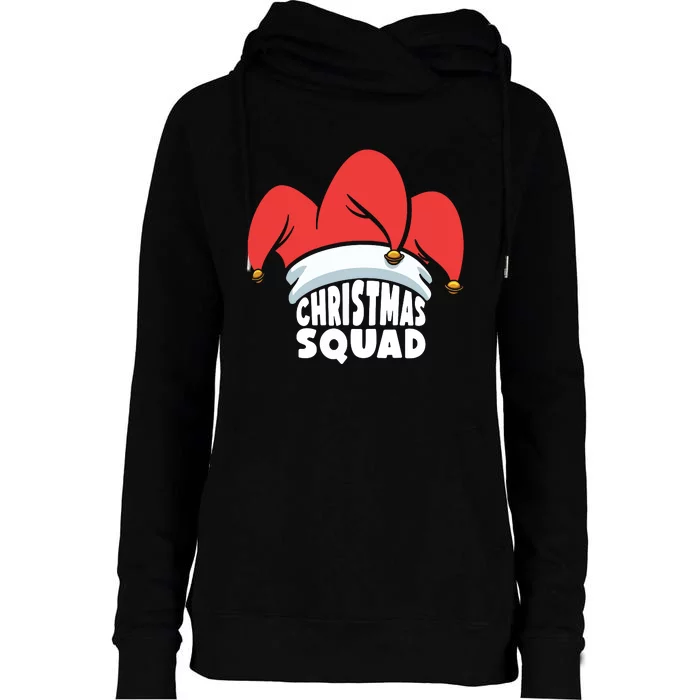 Christmas Squad Christmas Holiday Funny Family Matching Womens Funnel Neck Pullover Hood