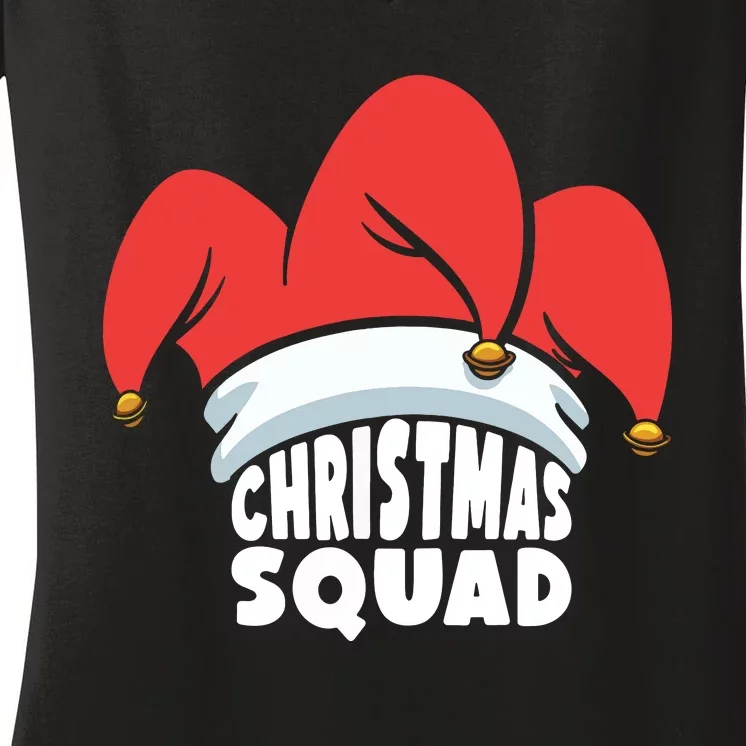 Christmas Squad Christmas Holiday Funny Family Matching Women's V-Neck T-Shirt