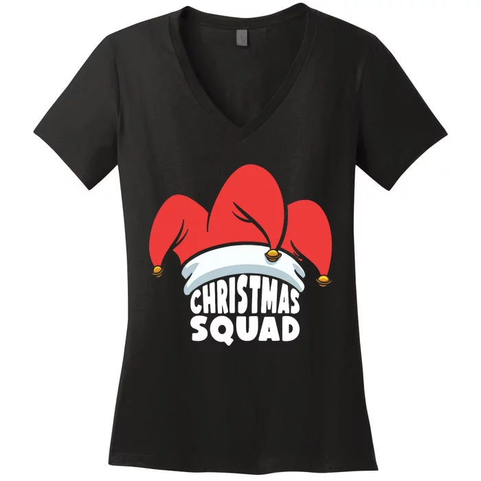 Christmas Squad Christmas Holiday Funny Family Matching Women's V-Neck T-Shirt