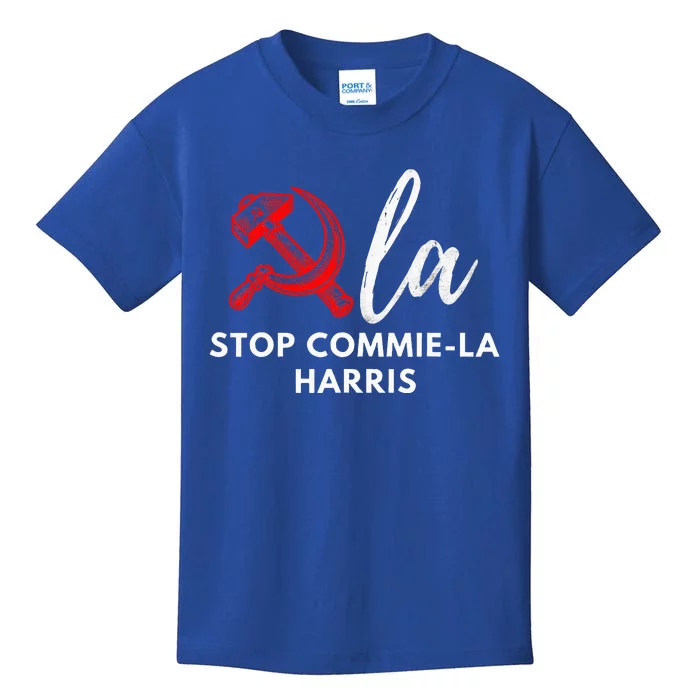 Commiela Stop Commiela Harris Stop Kamala Trump 2024 Kids T-Shirt