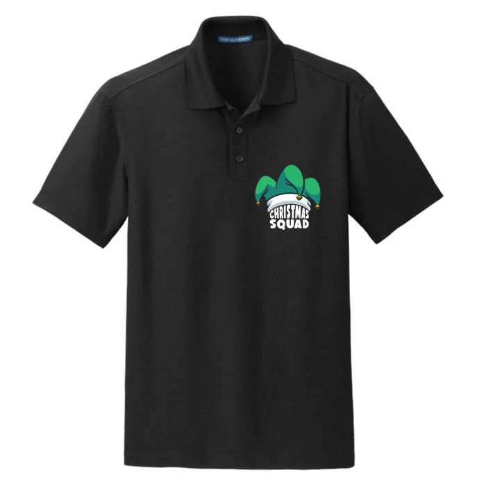 Christmas Squad Christmas Holiday Funny Family Matching Dry Zone Grid Performance Polo