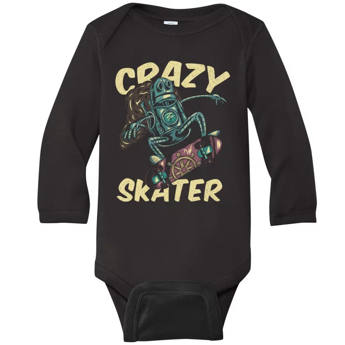 Crazy Skater Baby Long Sleeve Bodysuit