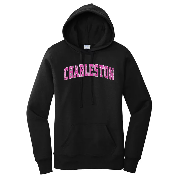 Charleston South Carolina SC Vintage Sports Design Pink Desi Swea Women's Pullover Hoodie