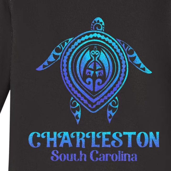 Charleston South Carolina Beach Charleston Sc Sea Turtle Baby Long Sleeve Bodysuit