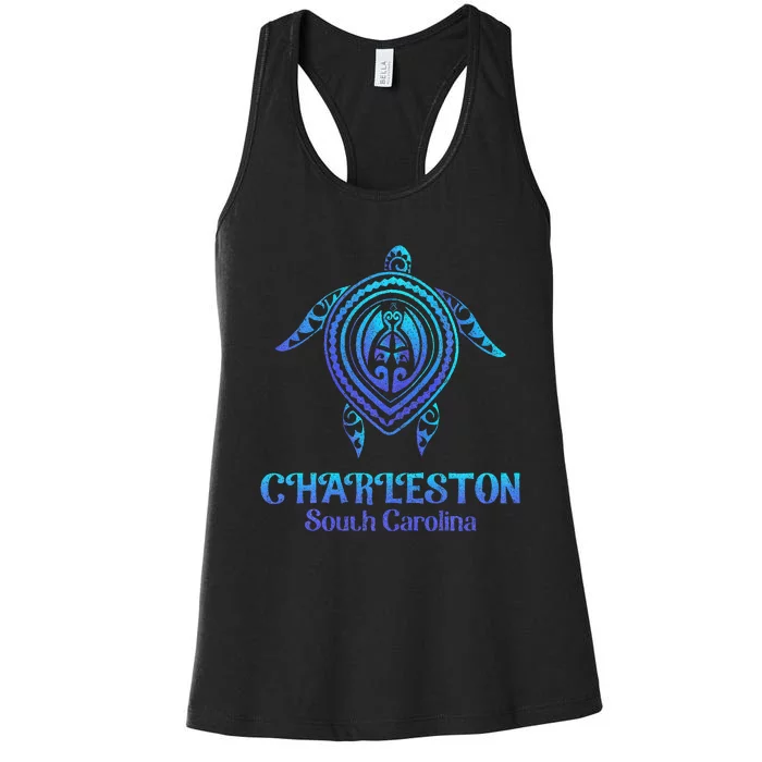 Charleston South Carolina Beach Charleston Sc Sea Turtle Women's Racerback Tank