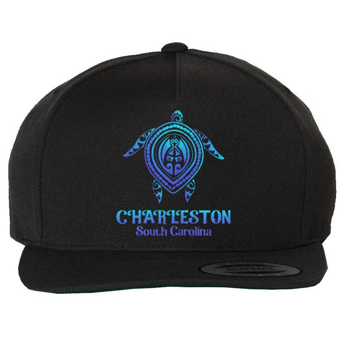 Charleston South Carolina Beach Charleston Sc Sea Turtle Wool Snapback Cap