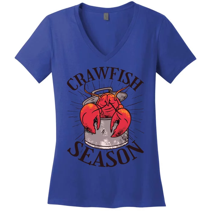 Crawfish Season Crawfish Boil Crew Cajun Lover Gift Women's V-Neck T-Shirt