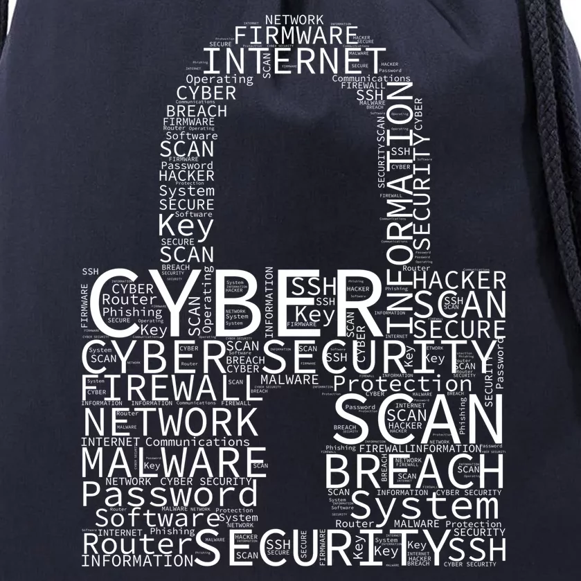 Cyber Security Drawstring Bag