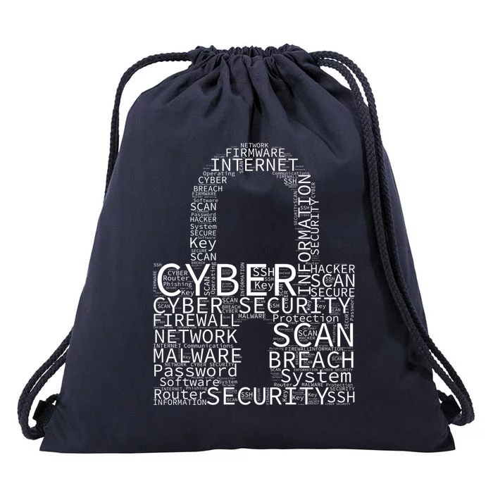 Cyber Security Drawstring Bag