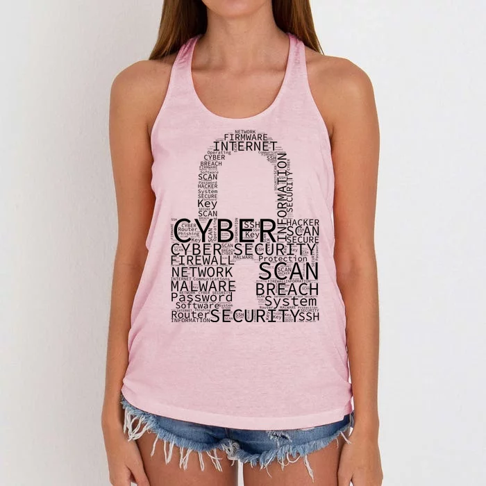 Cyber Security Women's Knotted Racerback Tank