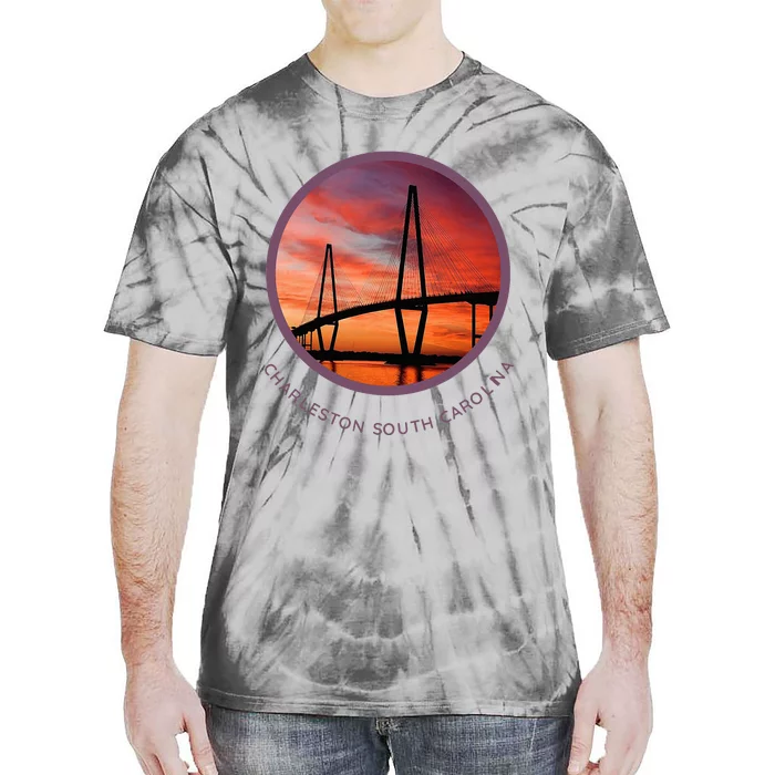 Charleston South Carolina Ravenel Bridge Tie-Dye T-Shirt