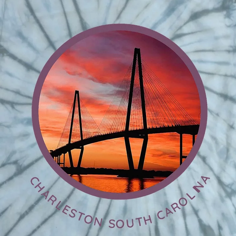 Charleston South Carolina Ravenel Bridge Tie-Dye T-Shirt